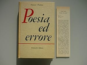 Poesia ed errore 1937 - 1957