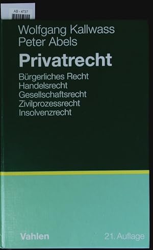 Imagen del vendedor de Privatrecht. a la venta por Antiquariat Bookfarm