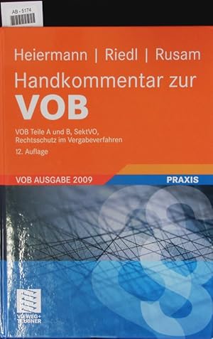 Seller image for Handkommentar zur VOB. for sale by Antiquariat Bookfarm