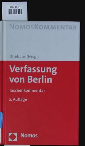 Immagine del venditore per Verfassung von Berlin. Taschenkommentar. venduto da Antiquariat Bookfarm