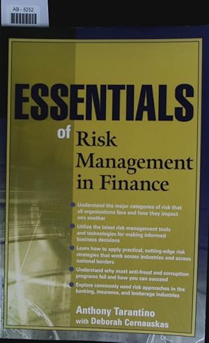 Bild des Verkufers fr Essentials of risk management in finance. zum Verkauf von Antiquariat Bookfarm