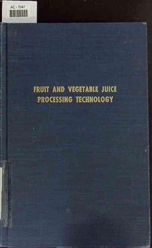 Imagen del vendedor de Fruit and Vegetable Juice Processing Technology. Second edition. a la venta por Antiquariat Bookfarm