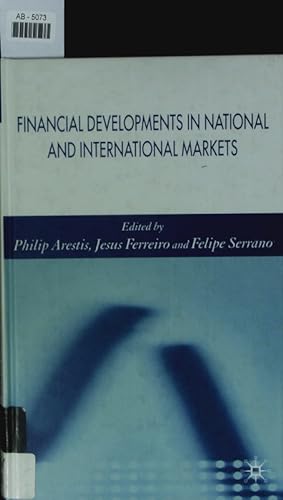 Bild des Verkufers fr Financial developments in national and international markets. zum Verkauf von Antiquariat Bookfarm