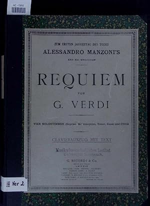 Image du vendeur pour Requiem. Vier Solostimmen (Sopran, Mezzosopran, Tenor, Bass) un Chor mis en vente par Antiquariat Bookfarm
