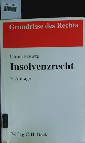 Seller image for Insolvenzrecht. for sale by Antiquariat Bookfarm