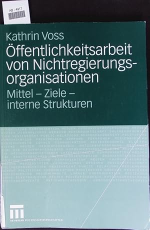 Seller image for ffentlichkeitsarbeit von Nichtregierungsorganisationen. for sale by Antiquariat Bookfarm