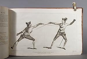 Bild des Verkufers fr The School of Fencing, with a general explanation of the principal attitudes and positions peculiar to the art. Dedicated to their Royal Heighnesses the Duke of Gloucester and Prince Henry-Frederic. L`Ecole des Armes. zum Verkauf von Ruuds Antikvariat