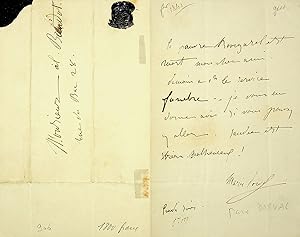 Seller image for Lettre autographe signe for sale by Librairie Trois Plumes