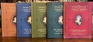 Seller image for CHRISTMAS BOOKS: A CHRISTMAS CAROL, THE CHIMES, THE HAUNTED MAN, THE BATTLE FOR LIFE & THE CRICKET ON THE HEARTH. COMPLETE IN FIVE VOLUMES for sale by Elder Books