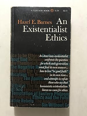 Imagen del vendedor de An Existentialist Ethics a la venta por Sheapast Art and Books