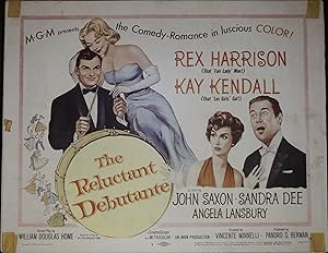 Image du vendeur pour The Reluctant Debutante Lobby Title Card 1958 Rex Harrison, Sandra Dee! mis en vente par AcornBooksNH