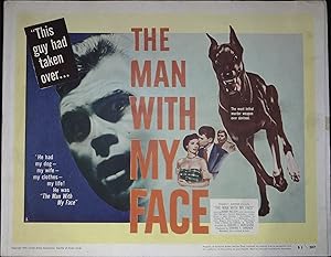 Imagen del vendedor de The Man with My Face Lobby Title Card 1951 Barry Nelson, Lynn Ainley! a la venta por AcornBooksNH