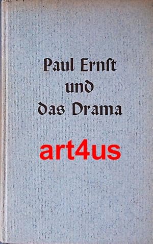 Imagen del vendedor de Paul Ernst und das Drama : Jahrbuch 1939 der Paul-Ernst-Gesellschaft. a la venta por art4us - Antiquariat