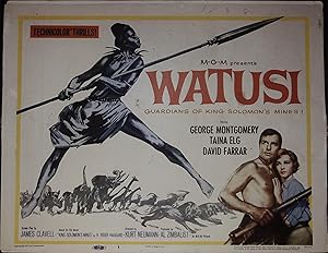 Seller image for Watusi Lobby Title Card 1959 George Montgomery, Taina Elg! for sale by AcornBooksNH