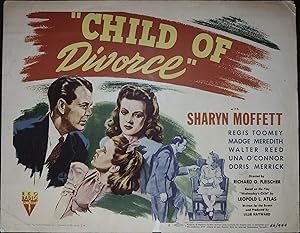 Bild des Verkufers fr Child of Divorce Lobby Title Card 1946 Sharyn Moffett, Regis Toomey zum Verkauf von AcornBooksNH