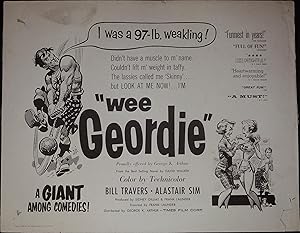 Image du vendeur pour Wee Geordie Lobby Title Card 1956 Bill Travers, Alastair Sim mis en vente par AcornBooksNH