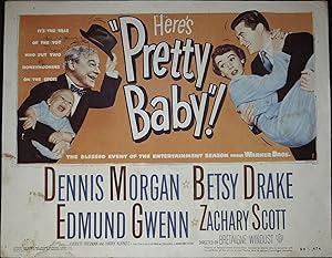 Image du vendeur pour Pretty Baby Lobby Title Card 1950 Dennis Morgan, Betsy Drake! mis en vente par AcornBooksNH