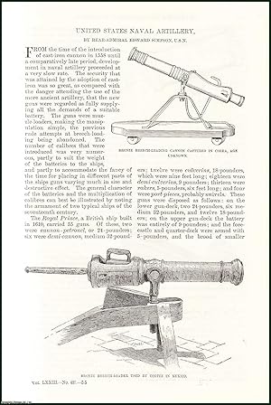 Seller image for United States Naval Artillery. An uncommon original article from the Harper's Monthly Magazine, 1886. for sale by Cosmo Books