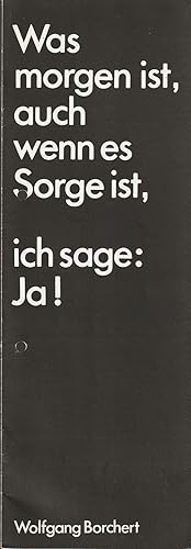 Bild des Verkufers fr Programmheft Wolfgang Borchert DRAUSSEN VOR DER TR Premiere 26. Mrz 1983 Spielzeit 1982 / 83 Nr. 7 ( drauen ) zum Verkauf von Programmhefte24 Schauspiel und Musiktheater der letzten 150 Jahre