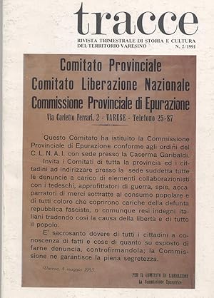 Tracce rivista trimestrale di storia e cultura del territorio varesino - N. 2/1991