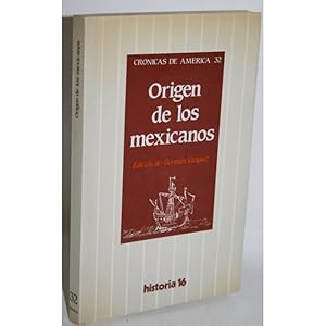 Seller image for ORIGEN DE LOS MEXICANOS for sale by Librera Salamb