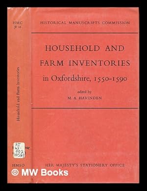 Bild des Verkufers fr Household and farm inventories in Oxfordshire 1550-1590 zum Verkauf von MW Books