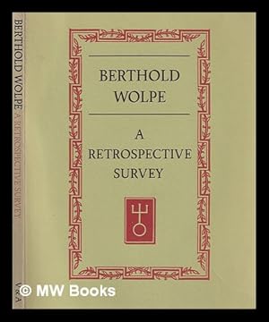 Image du vendeur pour Berthold Wolpe, a retrospective survey mis en vente par MW Books