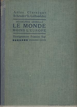 Seller image for Atlas classique. Gographie gnrale. Le monde moins l'Europe. Sans date. Vers 1930. for sale by Librairie Et Ctera (et caetera) - Sophie Rosire