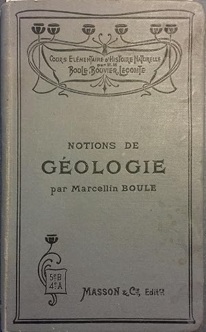 Imagen del vendedor de Notions de gologie. a la venta por Librairie Et Ctera (et caetera) - Sophie Rosire