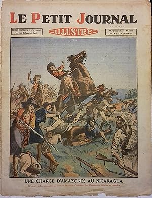 Le Petit journal illustré N° 1888 : Une charge d'amazones au Nicaragua. (Gravure en première page...