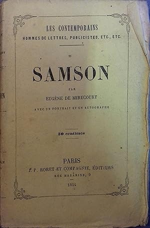 Bild des Verkufers fr Samson. zum Verkauf von Librairie Et Ctera (et caetera) - Sophie Rosire