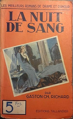 Imagen del vendedor de La nuit de sang. a la venta por Librairie Et Ctera (et caetera) - Sophie Rosire