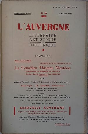 Seller image for Le comdien thiernois Montdory par Elie Cottier (30 pages). for sale by Librairie Et Ctera (et caetera) - Sophie Rosire