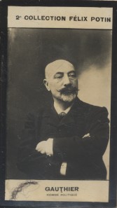 Imagen del vendedor de Photographie de la collection Flix Potin (4 x 7,5 cm) reprsentant : Armand Gauthier, homme politique. Dbut XXe. Vers 1900. a la venta por Librairie Et Ctera (et caetera) - Sophie Rosire