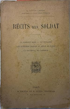 Récits d'un soldat.