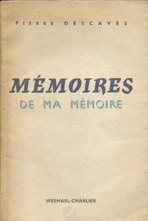 Bild des Verkufers fr Mmoires de ma mmoire. zum Verkauf von Librairie Et Ctera (et caetera) - Sophie Rosire