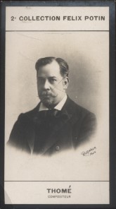 Seller image for Photographie de la collection Flix Potin (4 x 7,5 cm) reprsentant : Francis Thom, compositeur. Dbut XXe. Vers 1900. for sale by Librairie Et Ctera (et caetera) - Sophie Rosire