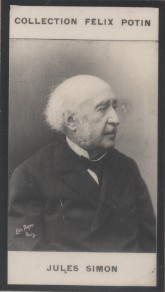 Image du vendeur pour Photographie de la collection Flix Potin (4 x 7,5 cm) reprsentant : Jules Simon, homme politique. Dbut XXe. Vers 1900. mis en vente par Librairie Et Ctera (et caetera) - Sophie Rosire