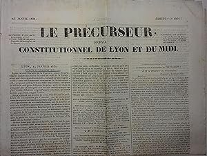 Le précurseur, journal constitutionnel de Lyon et du Midi. N° 1256. 15 janvier 1831.