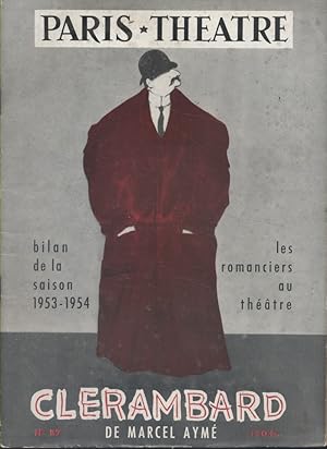 Image du vendeur pour Paris Thtre N 87 : Clrambard, de Marcel Aym. Aot 1954. mis en vente par Librairie Et Ctera (et caetera) - Sophie Rosire