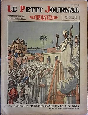 Le Petit journal illustré N° 2048 : Désobéissance civile aux Indes - Gandhi. Gravure en dernière ...