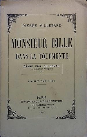 Seller image for Monsieur Bille dans la tourmente. for sale by Librairie Et Ctera (et caetera) - Sophie Rosire