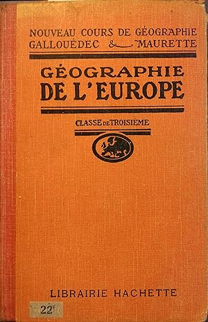 Seller image for Gographie de l'Europe. Classe de troisime. for sale by Librairie Et Ctera (et caetera) - Sophie Rosire