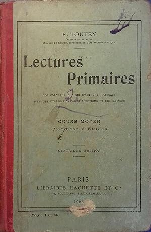 Seller image for Lectures primaires. Cours moyen - Certificat d'tudes. for sale by Librairie Et Ctera (et caetera) - Sophie Rosire