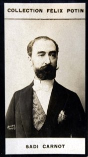 Imagen del vendedor de Photographie de la collection Flix Potin (4 x 7,5 cm) reprsentant : Sadi Carnot, ancien Prsident de la Rpublique. Dbut XXe. Vers 1900. a la venta por Librairie Et Ctera (et caetera) - Sophie Rosire