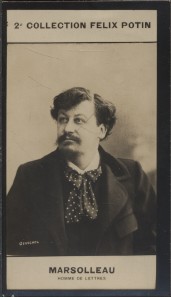 Image du vendeur pour Photographie de la collection Flix Potin (4 x 7,5 cm) reprsentant : Louis Marsolleau, auteur dramatique. Dbut XXe. Vers 1900. mis en vente par Librairie Et Ctera (et caetera) - Sophie Rosire