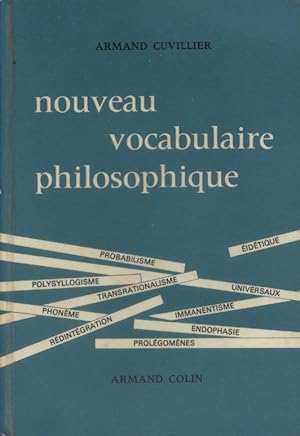 Imagen del vendedor de Nouveau vocabulaire philosophique. a la venta por Librairie Et Ctera (et caetera) - Sophie Rosire