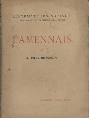 Bild des Verkufers fr Lamennais. zum Verkauf von Librairie Et Ctera (et caetera) - Sophie Rosire