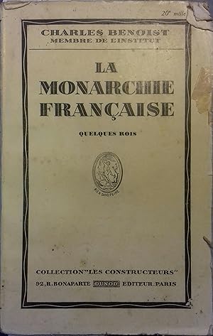 Bild des Verkufers fr La monarchie franaise. Livre II : Quelques rois. zum Verkauf von Librairie Et Ctera (et caetera) - Sophie Rosire