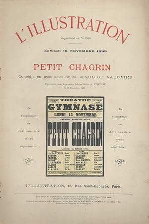 Seller image for L'Illustration (Supplment thtral du N 2960) : Petit chagrin, pice de Maurice Vaucaire. 18 novembre 1899. for sale by Librairie Et Ctera (et caetera) - Sophie Rosire